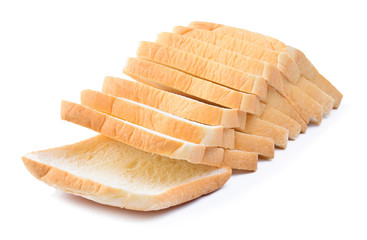 sliced bread isolated on white background