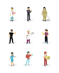 Set of Characters Popular Professions