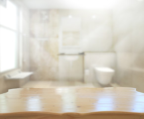 Table Top And Blur Interior of Background