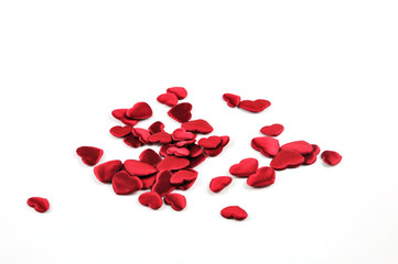 Small hearts, isolated on white