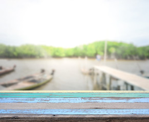 Table Top And Blur Nature of Background