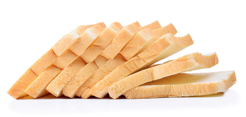 sliced bread isolated on white background