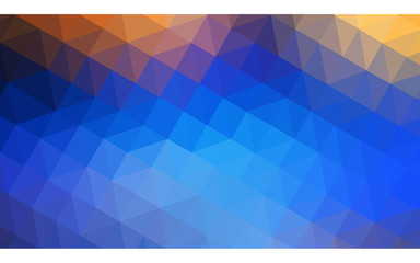 Obraz premium Multicolor blue, yellow, orange polygonal design illustration, which consist of triangles and gradient in origami style.