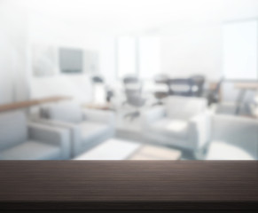Table Top And Blur Office of Background