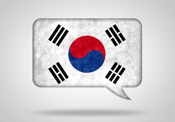 South Korean speech balloon