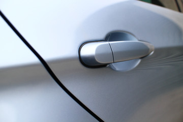 Door handle of a luxury sedan