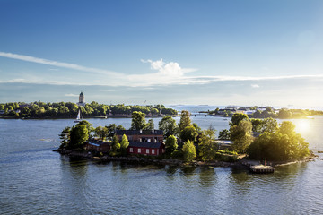 Suomenlinna Maritime fortress on the Islands in the harbour of H