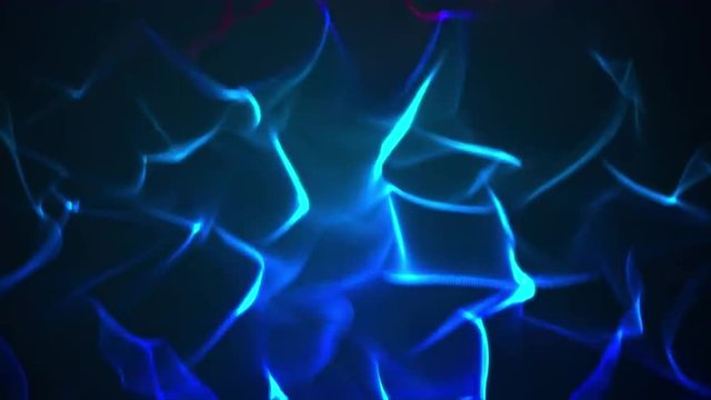 Visualization of rising blue flames.