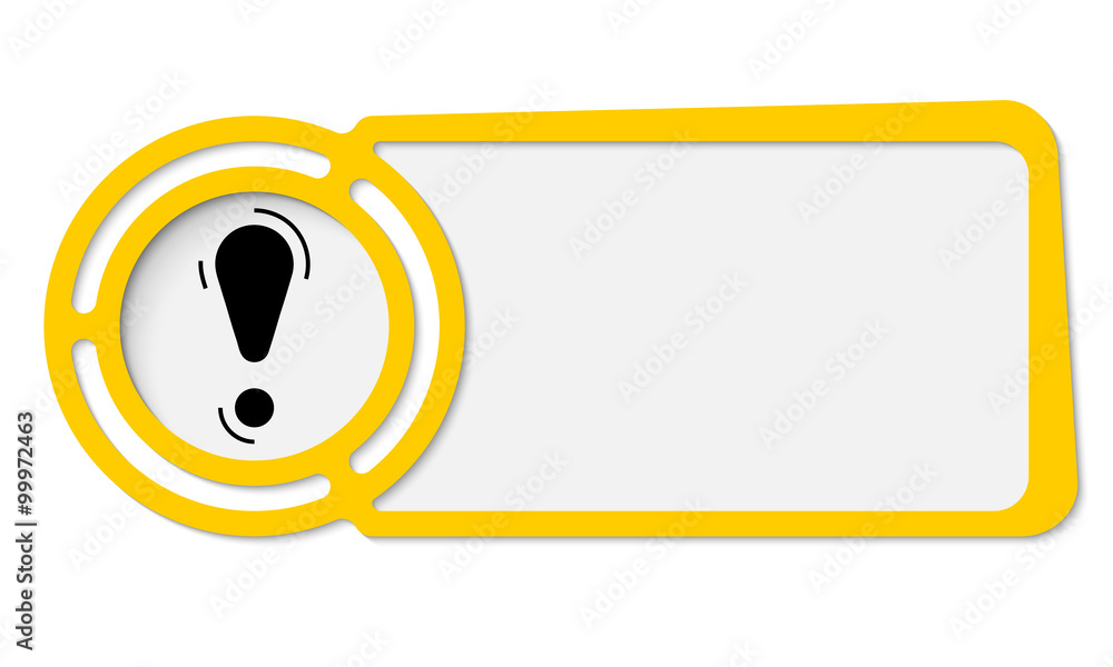 Aufkleber abstract frame for your text and exclamation mark
