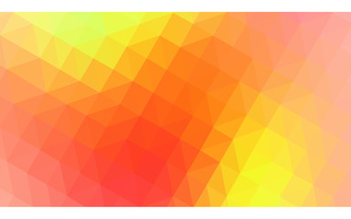 Multicolor red, yellow, orange polygonal design illustration, which consist of triangles and gradient in origami style.