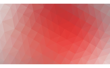 Red polygonal design illustration, which consist of triangles and gradient in origami style.