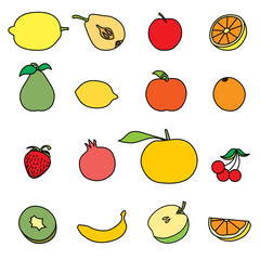 Set of Fruit icon