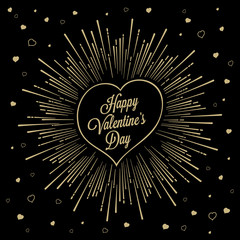 Fototapeta premium Happy Valentine's Starburst