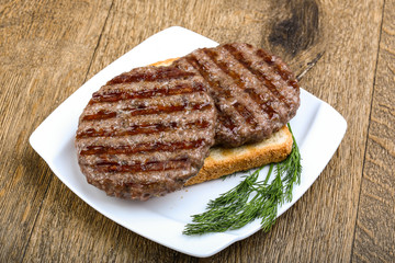 Grilled burger cutlet