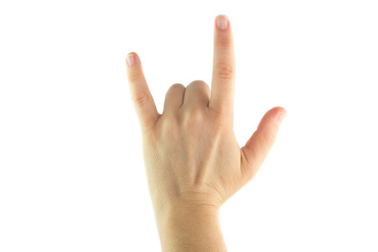 Gesto di corna con la mano