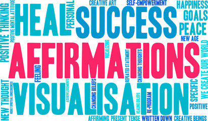 Fototapeta premium Affirmations Word Cloud