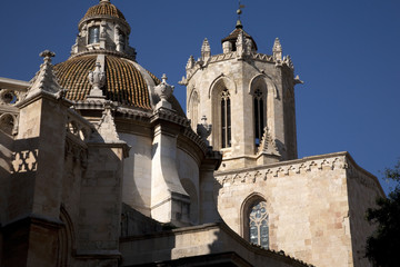 Fototapeta na wymiar Facade of Cathedral in Tarragona, Catalonia, Spain
