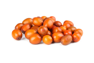 Ripe jujubes isolated on a white