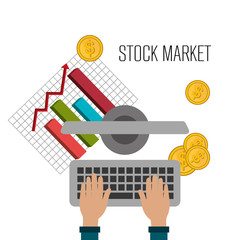 Stock market and economy graphic design