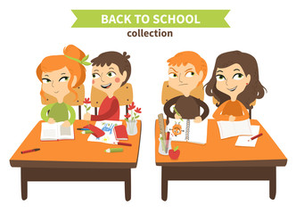 Back to school vector illustration.