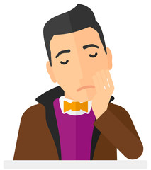 Young depressed man.