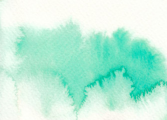 wet watercolor background in green tones