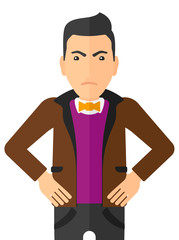 Detesting angry man.