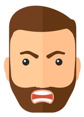 Fototapeta premium Raging man screaming.