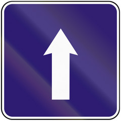 Road sign used in Slovakia - One-way 