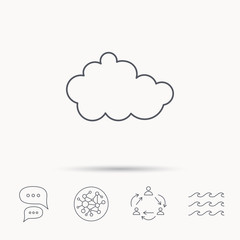 Cloud icon. Overcast weather sign.
