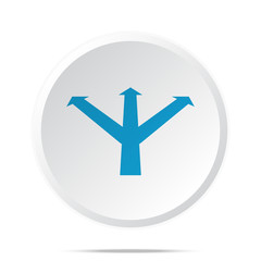 Fototapeta premium Flat blue Strategy icon on circle web button on white