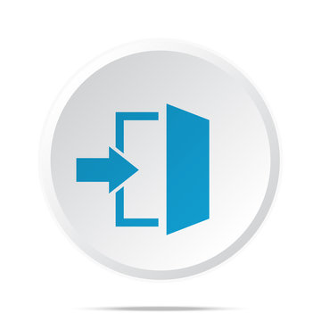 Blue Exit Icon