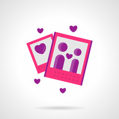 Marriage agency pink flat vector icon