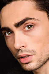 Obraz premium Model man's face close-up