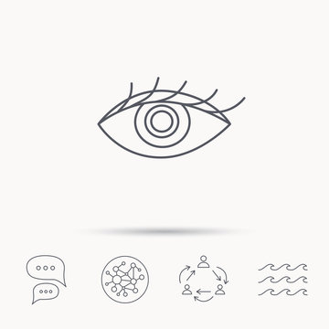 Eye icon. Human vision sign.