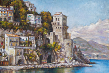 sea landscape painted with oil colors - 99981860