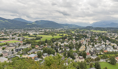Fototapeta na wymiar Salzburg suburb cityscape