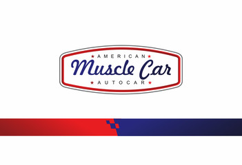 Muscle Car emblem logo design