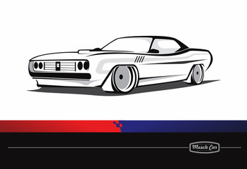 Obraz na płótnie Canvas Muscle Car vector logo design