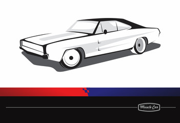 Obraz na płótnie Canvas Muscle Car vector logo design