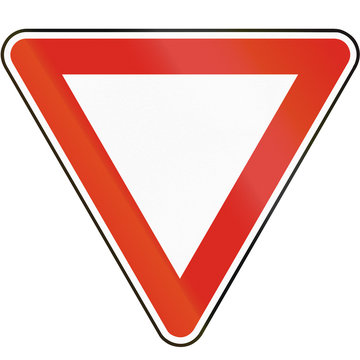Road sign used in Slovakia - Yield