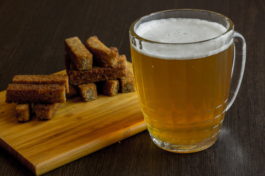 croutons with beer