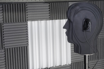 3D dummy in a investigation room.