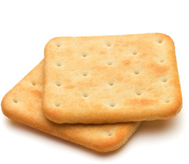 Dry cracker cookies isolated on white background cutout