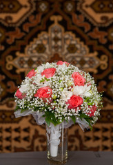 Beautiful wedding bouquet. Natural flowers..