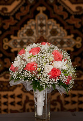 Beautiful wedding bouquet. Natural flowers..