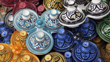 Decorated plates medina souk