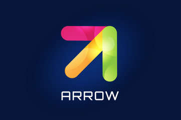 Arrow icon abstract logo template