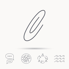 Safety pin icon. Paperclip sign.