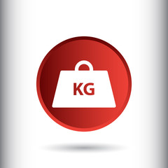 Weight kg icon for web and mobile